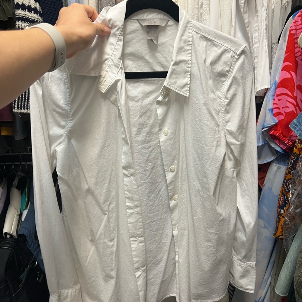 White Women’s Button Down Shirt